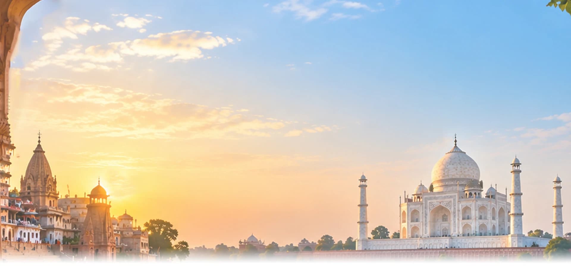 India landmark scenery, India visa hero background