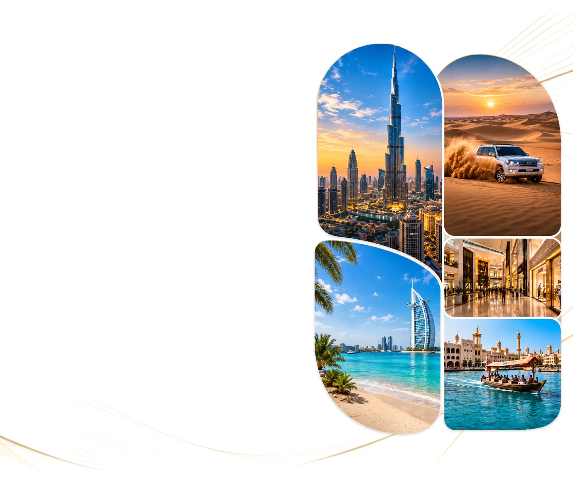 Dubai skyline with the Burj Khalifa