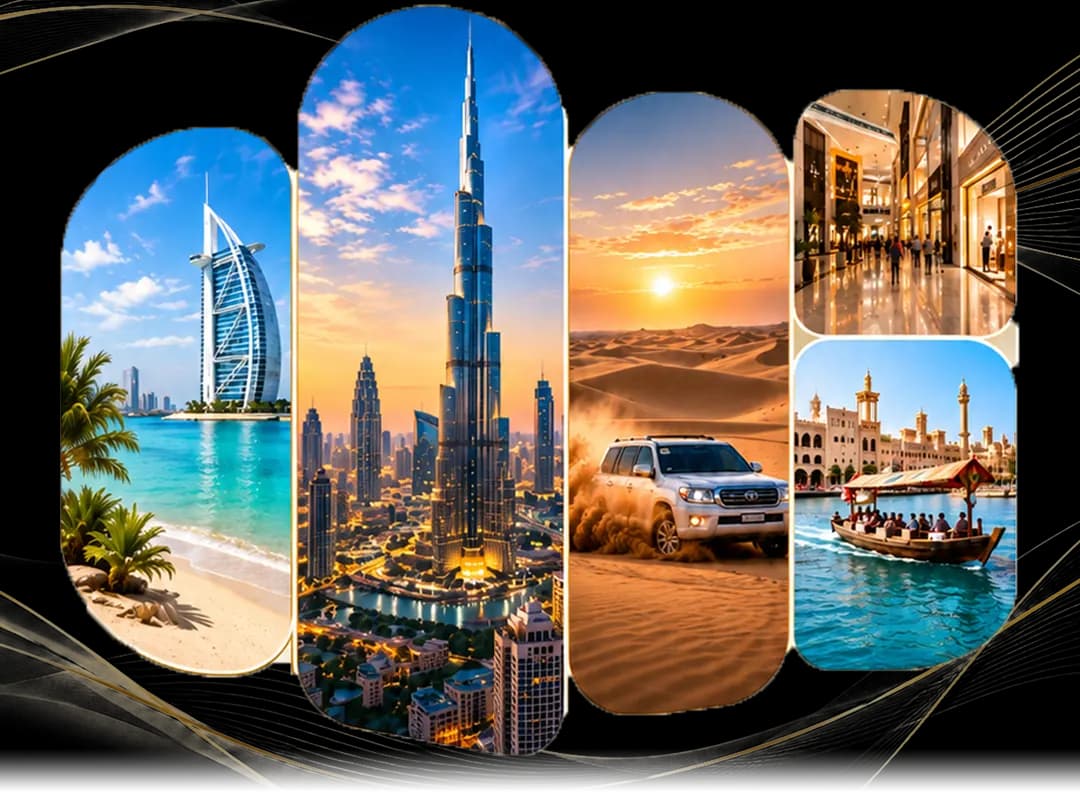 Dubai skyline with the Burj Khalifa
