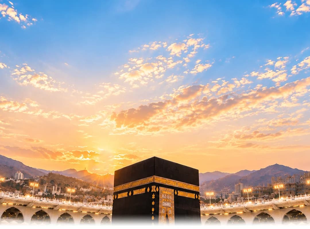 Kaaba in Makkah, hero background for August Umrah packages from the UK