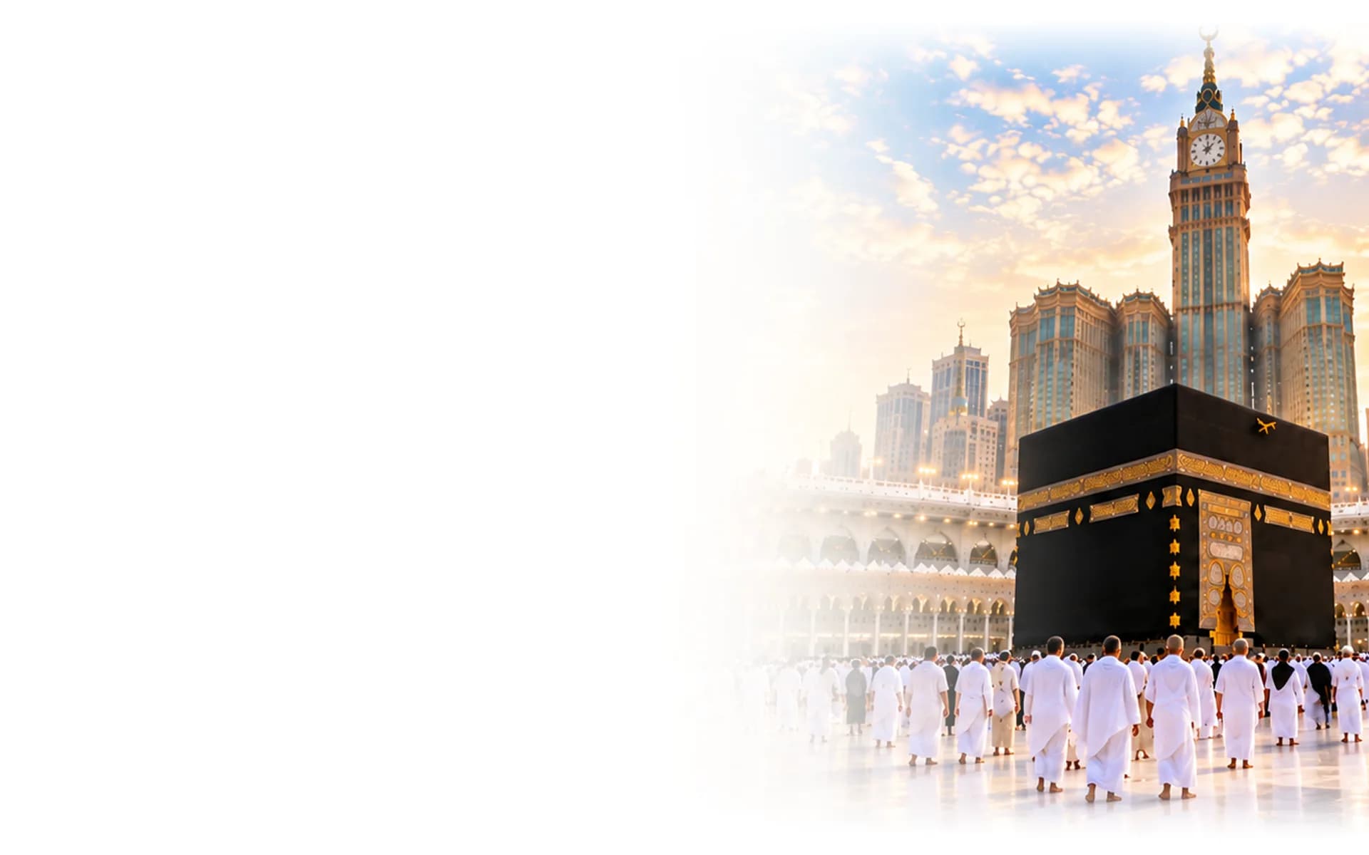 Masjid al-Haram in Makkah, background for why pilgrims trust Sky Direct Travel