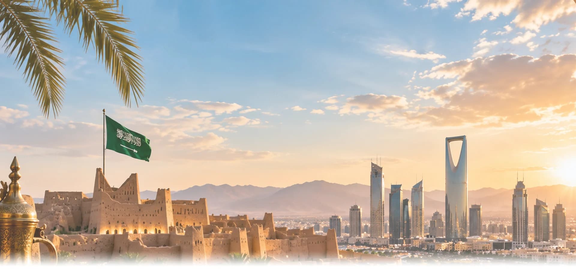 Saudi Arabia tourist visa hero background